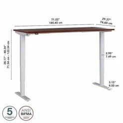 Bush Business Furniture Move 40 Series 28''-48'' Adjustable Standing Desk, Hansen Cherry/Cool Gray Metallic (M4S7230HCSK) 12 Bush Business Furniture Move 40 Series 28''-48'' Adjustable Standing Desk, Hansen Cherry/Cool Gray Metallic (M4S7230HCSK) -Office Supplies Shop sp166198410 sc7