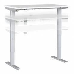 Bush Business Furniture Move 40 Series 28"-48" Adjustable Standing Desk, White/Cool Gray Metallic (M4S4830WHSK)