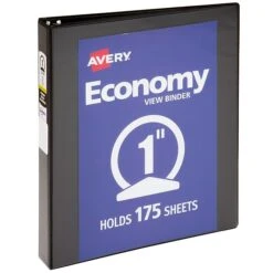 Avery Economy 1" 3-Ring View Binder, White (5711) -Office Supplies Shop sp167822502 sc7
