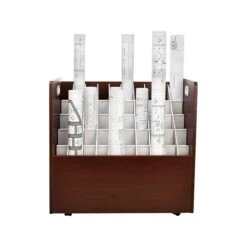 AdirOffice 50-Slot Roll File Cabinet, Mobile, Mahogany, 30", 2/Pack (626-MA-2PK) (24528532) -Office Supplies Shop sp168851620 sc7