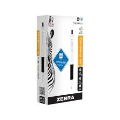Zebra Sarasa Dry X1+ Retractable Gel Pen, Medium Point, Black Ink, Dozen (41510)