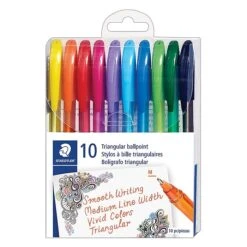 Staedtler Ballpoint Pens, Medium Point, Assorted Inks, 10/Pack (4320 MTB10)