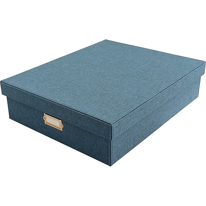 Martha Stewart Document Box, Navy Faux Leather (MS110F) 1 Martha Stewart Document Box, Navy Faux Leather (MS110F)