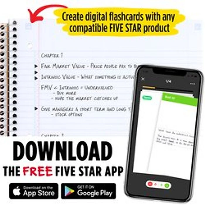 Mead Five Star 5-Subject Notebook, 8.5" X 11", College Ruled, 200 Sheets, Assorted Colors (06112/06208) 6 Mead Five Star 5-Subject Notebook, 8.5" X 11", College Ruled, 200 Sheets, Assorted Colors (06112/06208) - Image 6