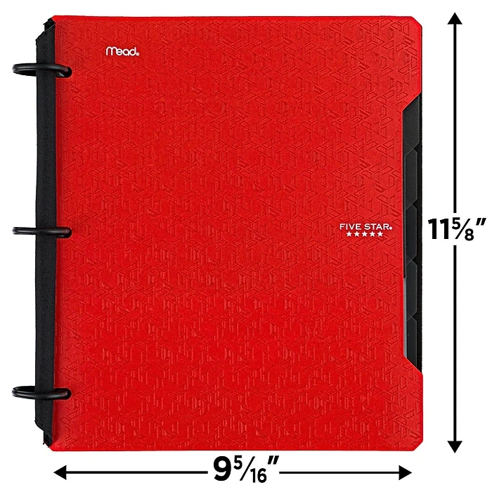 Five Star Flex Hybrid NoteBinder Notebook, 8.5" X 11", Quad/College Ruled, 80 Sheets, Available In Assorted Colors (29104) 3 Five Star Flex Hybrid NoteBinder Notebook, 8.5" X 11", Quad/College Ruled, 80 Sheets, Available In Assorted Colors (29104) - Image 3