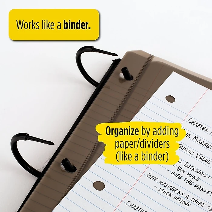 Five Star Flex Hybrid NoteBinder Notebook, 8.5" X 11", Quad/College Ruled, 80 Sheets, Available In Assorted Colors (29104) 5 Five Star Flex Hybrid NoteBinder Notebook, 8.5" X 11", Quad/College Ruled, 80 Sheets, Available In Assorted Colors (29104) - Image 5