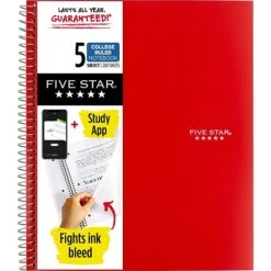 Mead Five Star 5-Subject Notebook, 8.5" X 11", College Ruled, 200 Sheets, Assorted Colors (06112/06208) 11 Mead Five Star 5-Subject Notebook, 8.5" X 11", College Ruled, 200 Sheets, Assorted Colors (06112/06208) -Office Supplies Shop sp171348751 sc7