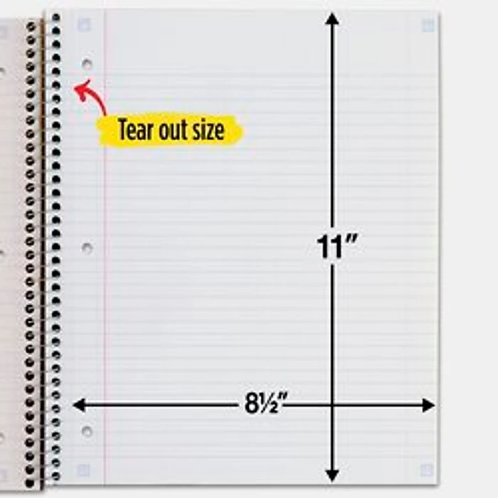 Mead Five Star 5-Subject Notebook, 8.5" X 11", College Ruled, 200 Sheets, Assorted Colors (06112/06208) 7 Mead Five Star 5-Subject Notebook, 8.5" X 11", College Ruled, 200 Sheets, Assorted Colors (06112/06208) - Image 7