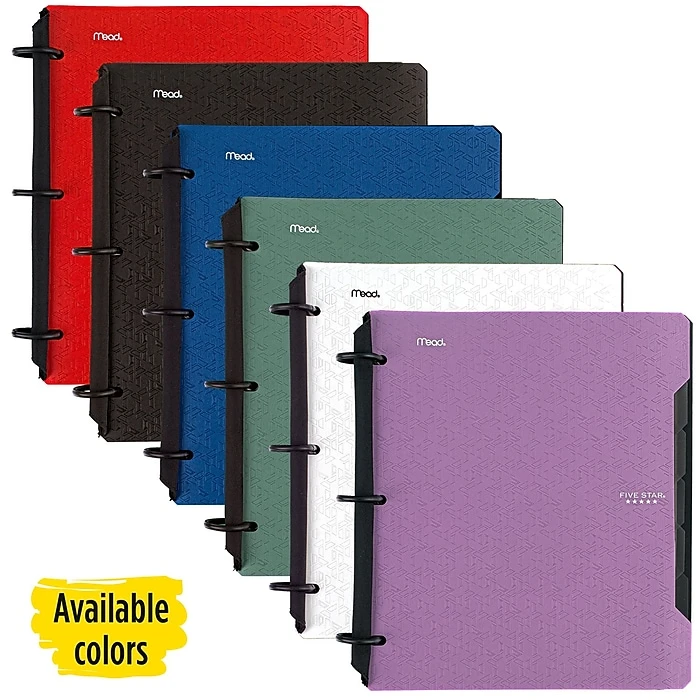 Five Star Flex Hybrid NoteBinder Notebook, 8.5" X 11", Quad/College Ruled, 80 Sheets, Available In Assorted Colors (29104) 2 Five Star Flex Hybrid NoteBinder Notebook, 8.5" X 11", Quad/College Ruled, 80 Sheets, Available In Assorted Colors (29104) - Image 2