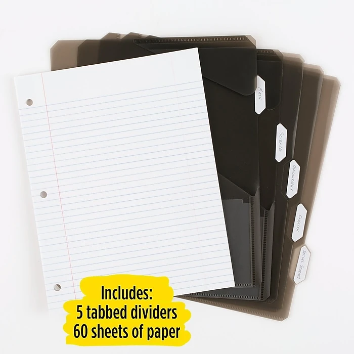 Five Star Flex Hybrid NoteBinder Notebook, 8.5" X 11", Quad/College Ruled, 80 Sheets, Available In Assorted Colors (29104) 4 Five Star Flex Hybrid NoteBinder Notebook, 8.5" X 11", Quad/College Ruled, 80 Sheets, Available In Assorted Colors (29104) - Image 4