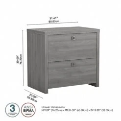 Office By Kathy Ireland® Echo 2-Drawer Lateral File Cabinet, Letter/Legal, Modern Gray, 32" (KI60402-03) 11 Office By Kathy Ireland® Echo 2-Drawer Lateral File Cabinet, Letter/Legal, Modern Gray, 32" (KI60402-03) -Office Supplies Shop sp172325086 sc7