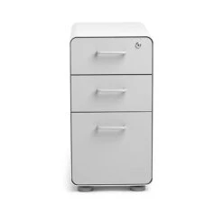 Poppin White + Light Gray Slim Stow 3-Drawer Vertical File Cabinet, Light Gray (104668) 9 Poppin White + Light Gray Slim Stow 3-Drawer Vertical File Cabinet, Light Gray (104668) -Office Supplies Shop sp17784623 sc7