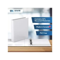 Davis Group Easyview Premium 1 1/2" 3-Ring View Binder, White, 6/Pack (8412-00-06) -Office Supplies Shop sp179266256 sc7
