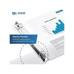 Davis Group Easyview Premium 1 1/2" 3-Ring View Binder, White, 6/Pack (8412-00-06) -Office Supplies Shop sp179266258 sc7