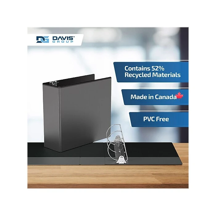 Davis Group Easyview Premium 4" 3-Ring View Binder, Black, 4/Pack (8406-01-04) 7 Davis Group Easyview Premium 4" 3-Ring View Binder, Black, 4/Pack (8406-01-04) - Image 7