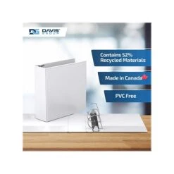 Davis Group Easyview Premium 3" 3-Ring View Binder, White, 6/Pack (8405-00-06) -Office Supplies Shop sp179266555 sc7