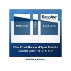 Davis Group Easyview Premium 3" 3-Ring View Binder, White, 6/Pack (8405-00-06) -Office Supplies Shop sp179266558 sc7