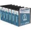 Davis Group Easyview Premium 3" 3-Ring View Binder, Black, 6/Pack (8405-01-06)