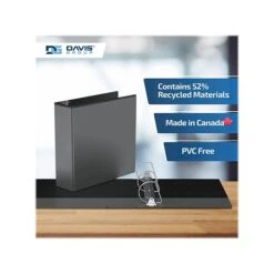 Davis Group Easyview Premium 3" 3-Ring View Binder, Black, 6/Pack (8405-01-06) -Office Supplies Shop sp179266562 sc7