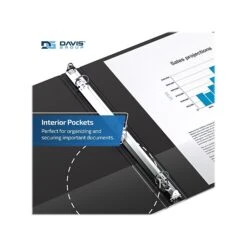 Davis Group Easyview Premium 3" 3-Ring View Binder, Black, 6/Pack (8405-01-06) -Office Supplies Shop sp179266564 sc7