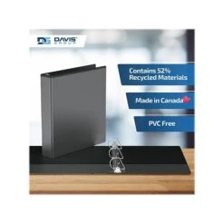 Davis Group Easyview Premium 1.5" 3-Ring View Binder, Black, 6/Pack (8402-01-06) -Office Supplies Shop sp179266602 sc7