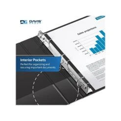 Davis Group Easyview Premium 1.5" 3-Ring View Binder, Black, 6/Pack (8402-01-06) -Office Supplies Shop sp179266604 sc7