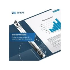 Davis Group Easyview Premium 2" 3-Ring View Binder, Navy, 6/Pack (8413-72-06) -Office Supplies Shop sp179266782 sc7