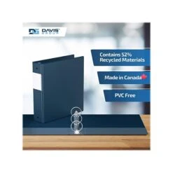 Davis Group Easyview Premium 2" 3-Ring View Binder, Navy, 6/Pack (8413-72-06) -Office Supplies Shop sp179266784 sc7