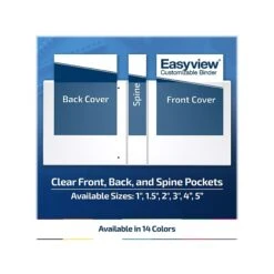 Davis Group Easyview Premium 2" 3-Ring View Binder, Navy, 6/Pack (8413-72-06) -Office Supplies Shop sp179266786 sc7