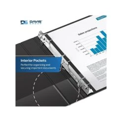 Davis Group Premium Economy 1 1/2" 3-Ring Non-View Binder, Black, 6/Pack (2302-01-06) -Office Supplies Shop sp179788882 sc7