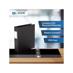 Davis Group Premium Economy 1 1/2" 3-Ring Non-View Binder, Black, 6/Pack (2302-01-06) -Office Supplies Shop sp179788884 sc7