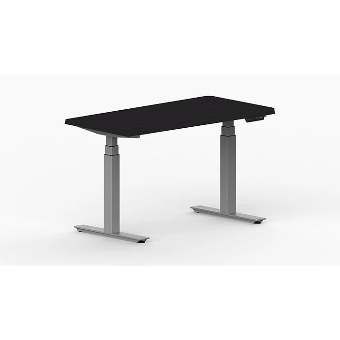 LifeFlo Ergonomics Height Adjustable Desk, 60" W X 30" D X 1 1/8" Thick, Black (LFO-6030-E2-BK) 1 LifeFlo Ergonomics Height Adjustable Desk, 60" W X 30" D X 1 1/8" Thick, Black (LFO-6030-E2-BK)