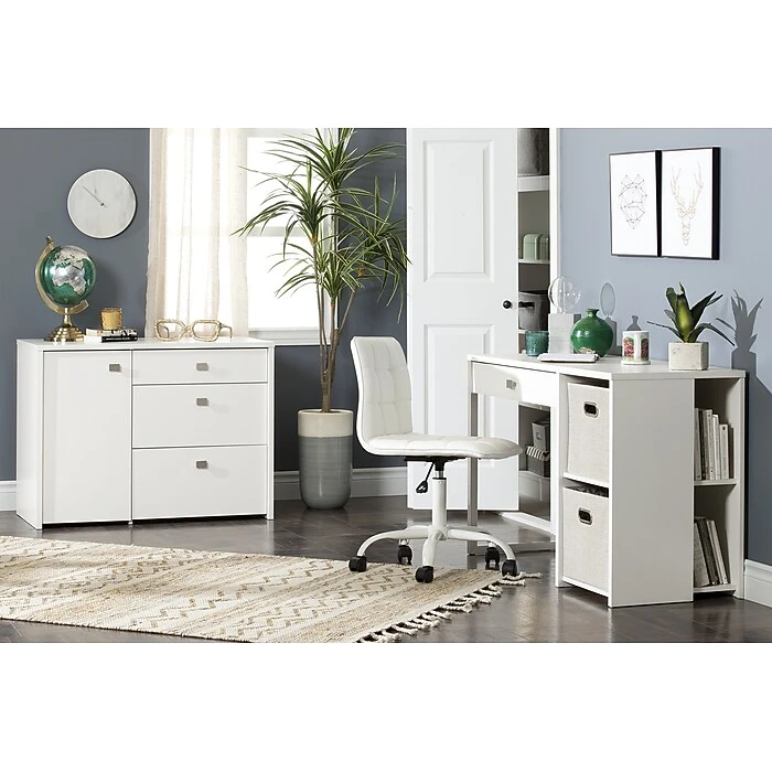 South Shore Interface Storage Unit With File Drawer, White (10538) 3 South Shore Interface Storage Unit With File Drawer, White (10538) - Image 3