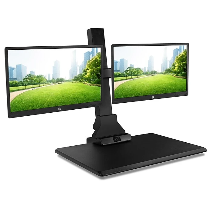 Mount-It! 1.4"-21.1" Electric Standing Desk Converter, Motorized Height Adjustable Sit Stand For Dual Monitors, Black (MI-7952) 2 Mount-It! 1.4"-21.1" Electric Standing Desk Converter, Motorized Height Adjustable Sit Stand For Dual Monitors, Black (MI-7952) - Image 2