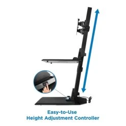 Mount-It! 1.4"-21.1" Electric Standing Desk Converter, Motorized Height Adjustable Sit Stand For Dual Monitors, Black (MI-7952) 8 Mount-It! 1.4"-21.1" Electric Standing Desk Converter, Motorized Height Adjustable Sit Stand For Dual Monitors, Black (MI-7952) -Office Supplies Shop sp21608024 sc7