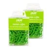 JAM Paper® Colored Standard Paper Clips, Small 1 Inch, Lime Green Paperclips, 2 Packs Of 100 (21830624a)