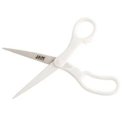 JAM Paper® Heavy Duty Multi-Purpose Precision Scissors, 8" Stainless Steel Blades, White (342WH) -Office Supplies Shop sp30025870 sc7 1
