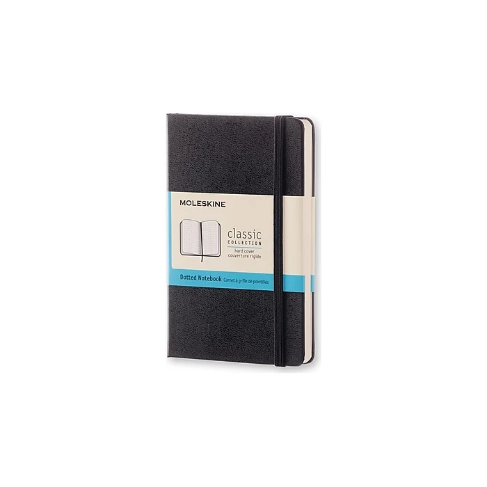 Moleskine Classic Notebook, Hard Cover, Pocket, 3.5" X 5.5", Dotted Sheets, Black (895285XX) 1 Moleskine Classic Notebook, Hard Cover, Pocket, 3.5" X 5.5", Dotted Sheets, Black (895285XX)