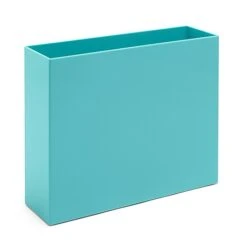 Poppin ABS Plastic File Box, Aqua, 4 Count (101274-MC)