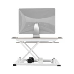 VersaDesk PowerPro 36"W Electric Sit To Stand Desktop Converter With Keyboard Tray & USB Port, White (SP7643624-00-05) -Office Supplies Shop sp35515506 sc7