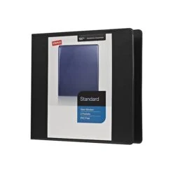 Staples Standard 1" 3-Ring View Binder, Black (26338-CC)