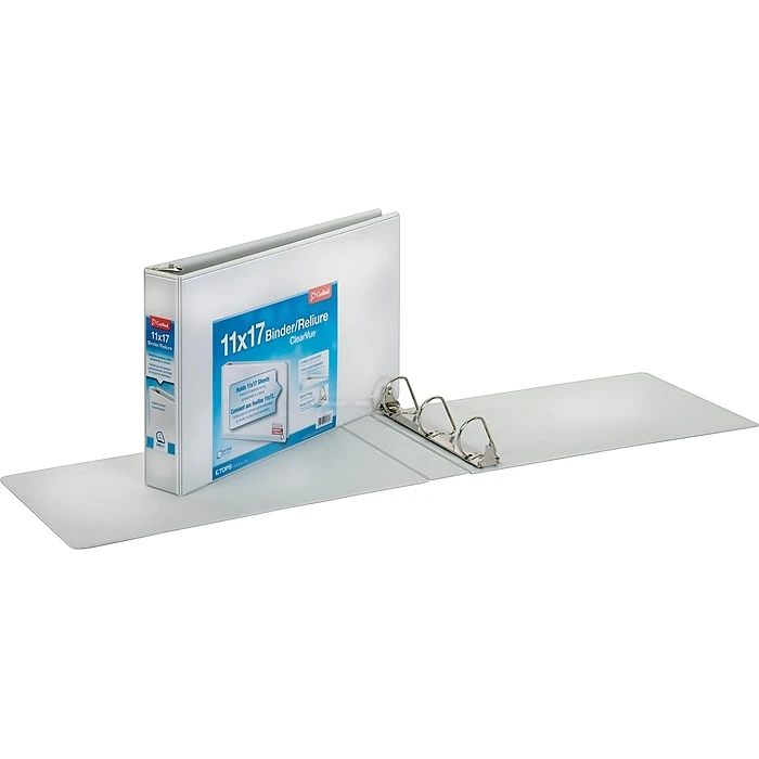 Cardinal ClearVue 2" 3-Ring View Binder, White (CRD22132) 2 Cardinal ClearVue 2" 3-Ring View Binder, White (CRD22132) - Image 2