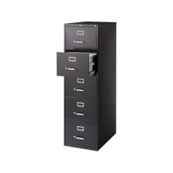 Staples 5 File Drawers Vertical File Cabinet, Locking, Black, Legal, 26.5"D (21920D) -Office Supplies Shop sp37727370 sc7