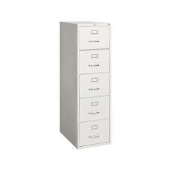 Staples Commercial 5 File Drawer Vertical File Cabinet, Locking, Gray, Legal, 26.5"D (21921D)