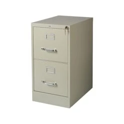 Staples 2-Drawer Vertical File Cabinet, Locking, Letter, Putty/Beige, 22"D (22334D) -Office Supplies Shop sp37916837 sc7 1