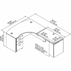 Bush Business Furniture Westfield 60W X 43D Right Hand 3 Position Sit To Stand L Desk W File Cabinet, Hansen Cherry (SRC128HCSU) -Office Supplies Shop sp38463130 sc7