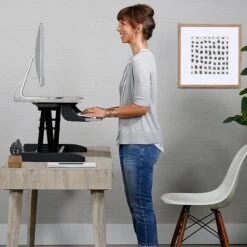 Ergotron WorkFit-Z Mini Sit-Stand 13"H Desktop Adjustable Riser Desk (33-458-917) -Office Supplies Shop sp39894740 sc7