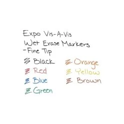 Expo Vis-a-Vis Wet Erase Markers, Fine Point, Assorted, 8/Pack (16078) -Office Supplies Shop sp40285410 sc7