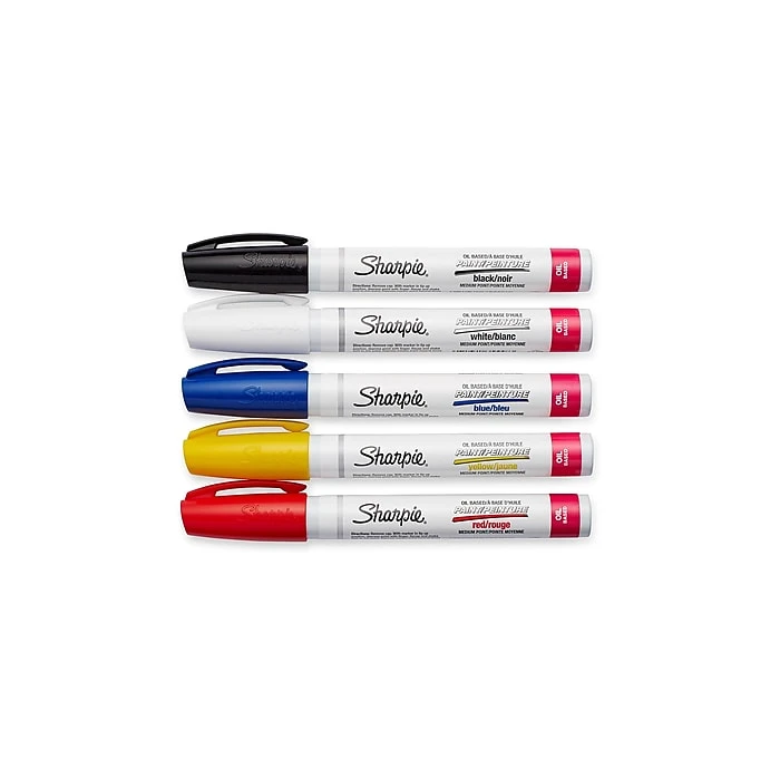 Sharpie Oil-Based Paint Markers, Medium Tip, Assorted, 5/Pack (34971PP) 2 Sharpie Oil-Based Paint Markers, Medium Tip, Assorted, 5/Pack (34971PP) - Image 2