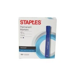 Staples DuraMark Permanent Markers, Medium Point, Blue, 12/Pack (18890) -Office Supplies Shop sp41816542 sc7